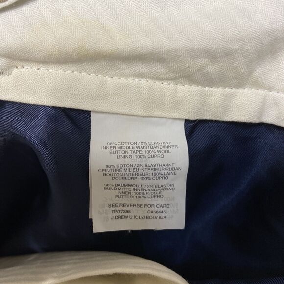 J Crew Flex Slim Chino Pants Men's Size 34x34 Tan Brown - Picture 10 of 11